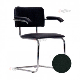 Krēsls NOWY STYL SYLWIA ARM V 4, melnas ādas imitācija