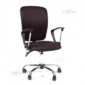 Biroja krēsls CHAIRMAN 9801 melns audums, hromēts pamats