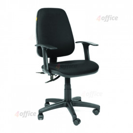 Biroja krēsls CHAIRMAN 661 melns pamats, melns audums
