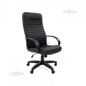 Biroja krēsls CHAIRMAN 480 LT melnā ādas imitācija, melns pamats