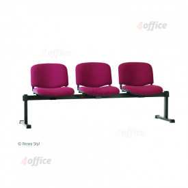 Krēsls NOWY STYL ISO BLACK C 11, melns, uz karkasa (3 sēdvietas)