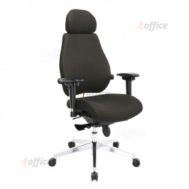 Biroja krēsls OFFICE4YOU FOCUS EXTRA ar muguras atbalstu, melns