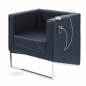 Klubkrēsls AKO ar integrētu elektrības kontaktligzdu, 70x71x62 cm