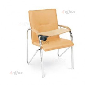 Konferenču krēsls NOWY STYL SAMBA ULTRA, gaišas ādas imitācija, krāsa   color eco 13, BOX 2, koka rokturi