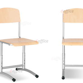 Vienvietīgs krēsls ar lokveida balstu uz grīdas, augstumā regulējams, 4.un 5.augstuma grupa (380 440 mm)