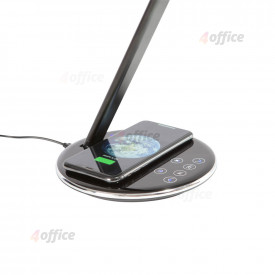 Galda lampa SUN FLEX®QLITE™ ar iebūvētu bezvadu tālruņa lādētāju, balta