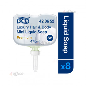 Šķidrās ziepes TORK Premium Mini Luxury Hair & Body S2, 475 ml