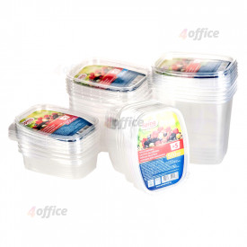 Plastmasas kastītes saldēšanai SPINO, 350 ml, 5 gab., caurspīdīgas