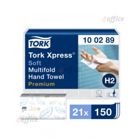 Roku salvetes TORK Premium Interfold Soft H2, 2 sl.,150 salvetes, 21.2 x 25.5 cm, baltā krāsā