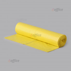 Atkritumu maisi, tilpums 100 L, 10 gab., 35 mkr, LDPE, 70 x 110 cm, dzeltenā krāsā