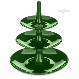 Trīsstāvīgs servējamais trauks KOZIOL, Babell L, 340 x 314 x 314 mm, smaragda zaļā krāsā