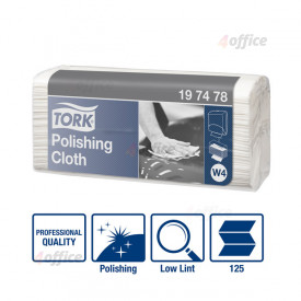 Pulēšanas drāna TORK Premium W4, 35.5 x 42.8 cm, 1 sl., baltā krāsā, 125 gab./iepak.