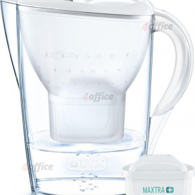Ūdens filtrēšanas krūka BRITA Marella 2.4L, balta, ar ūdens filtra kārtridžu MAXTRA