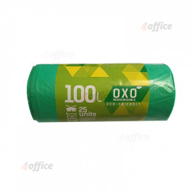 Atkritumu maisi BIO, tilpums 100L, 25 gab./ rullī, HDPE, 70x100 cm, 18 mkr, zaļā krāsā