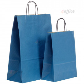Papīra maisiņš TWIST, 320x140x420mm, zils