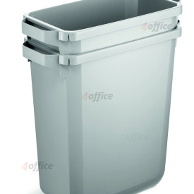 Atkritumu tvertne DURABIN® 60L taisnstūrveida, pelēka (vāciņš jāiegādājas atsevišķi)