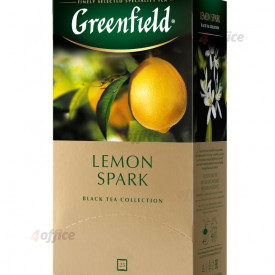 Melnā tēja GREENFIELD LEMON SPARK, 25 maisiņi paciņā