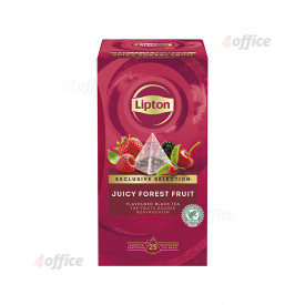 Melnā tēja LIPTON FOREST FRUITS, 25 piramīdas maisiņi paciņā