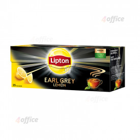 Melnā tēja LIPTON Earl Grey Lemon, 25 maisiņi kastītē