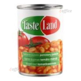 Pupiņas baltās tomātu mērce TASTE LAND, 400g/240 g