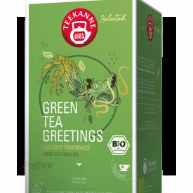 Zaļā tēja TEEKANNE „Green Tea Greetings RFA BIO“ Luxury Cup 20 piramīdas x2g
