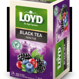 Melnā tēja LOYD meža augļu garšu, 20x1,7 g