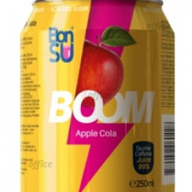 Gāzēts atspirdzinošs ābolu sulas dzēriens BONSU  Apple Cola ,250 ml DEP)