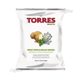 Kartupeļu čipsi TORRES, ar Vidusjūras garšaugiem, 150g