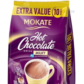 Šokolādes dzēriens MOKATE MILK maisiņā 18g x 10gb.