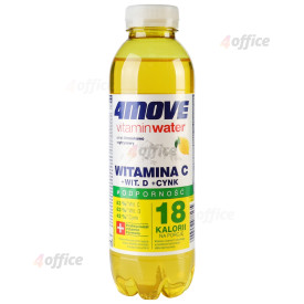 Vitamīnu ūdens 4MOVE, C+Vit. D+Zink, PET, 0.556l (DEP)