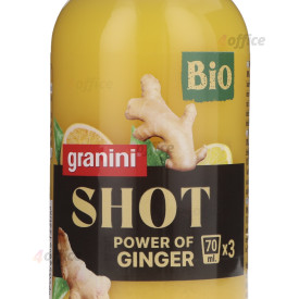 Sula GRANINI shot BIO ekoloģiskais apelsīnu ananāsu ingvēru, stiklā, 0.21l (DEP)