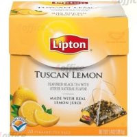 Melnā tēja LIPTON Lemon, piramīdas, 20gab