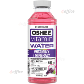 Vitamīnūdens ar vitamīniem un minerālvielām OSHEE Sarkanās vīnogas&Dragonfruit, 0.555l