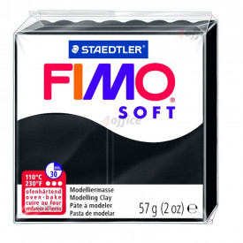 Cietējoša modelēšanas masa FIMO SOFT, 57 g, melnā krāsa