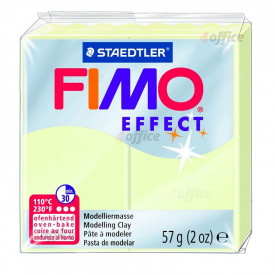 Cietējoša modelēšanas masa FIMO EFFECT, 57 g, baltā krāsa, tumsā spīdoša (Night glow white)