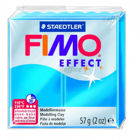 Cietējoša modelēšanas masa FIMO EFFECT, 57 g, caurspīdīgi zilā krāsa (translucen blue)