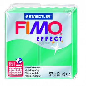 Cietējoša modelēšanas masa FIMO EFFECT, 57 g, caurspīdīgi zaļā krāsa (translucen green)