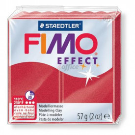 Cietējoša modelēšanas masa FIMO EFFECT, 57 g, rubīna sarkanā krāsa, metāliskā (metallic ruby red)