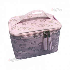 Kosmētikas soma YES Weekend YW 30 Glamor Pearl, 14 x 20 x 14 cm, rozā