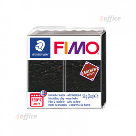 Cietējoša modelēšanas masa FIMO,ādas efekts, melna krāsa, 57 g