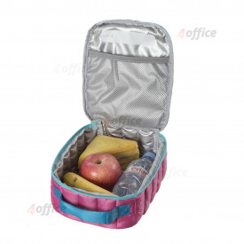 Pusdienu soma ZIPIT Puffer Lunch Bag, ar ledus paciņu, rozā krāsā