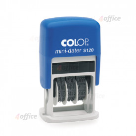Zīmogs COLOP Mini Dater S120 D16 (ISO standarts YYYY MM DD) zils korpuss, zils spilventiņš