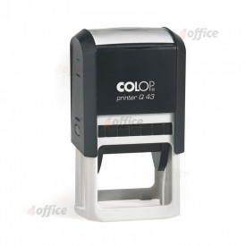 Zīmogs COLOP Printer Q43, melns korpuss, zils spilventiņš