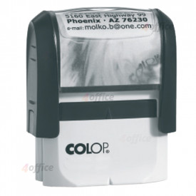Zīmogs COLOP Printer 50N, pelēks korpuss, zils spilventiņš