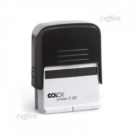 Zīmogs COLOP Printer C30, melns korpuss, melns spilventiņš