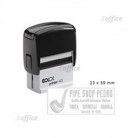 Zīmogs COLOP Printer C40, melns korpuss, bez krāsas spilventiņš