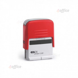 Zīmogs COLOP Printer C20 sarkans korpuss/zils spilventiņš