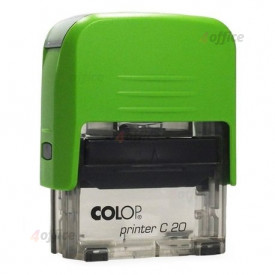 Zīmogs COLOP Printer C20 zaļš korpuss/zils spilventiņš