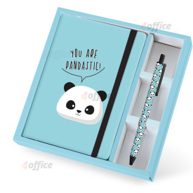 Itotal Piezīmju grāmatiņa A5 un pildspalvu komplekts Panda