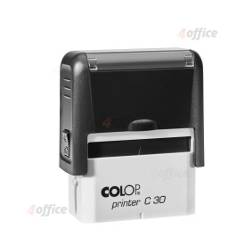 Zīmogs COLOP Printer C30, melns korpuss, bez krāsas spilventiņš